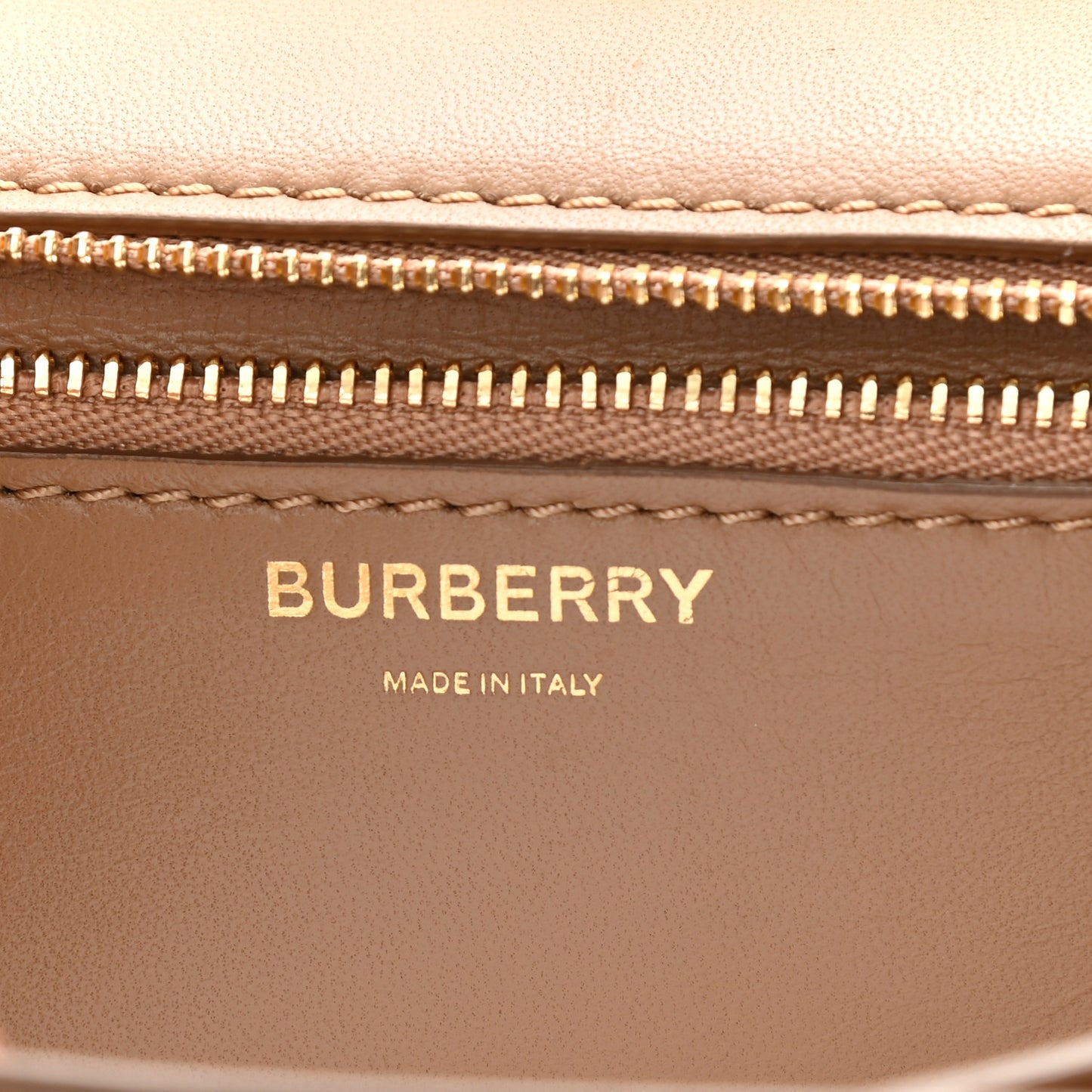 Calfskin Monogram Embossed Small TB Bag Light Camel