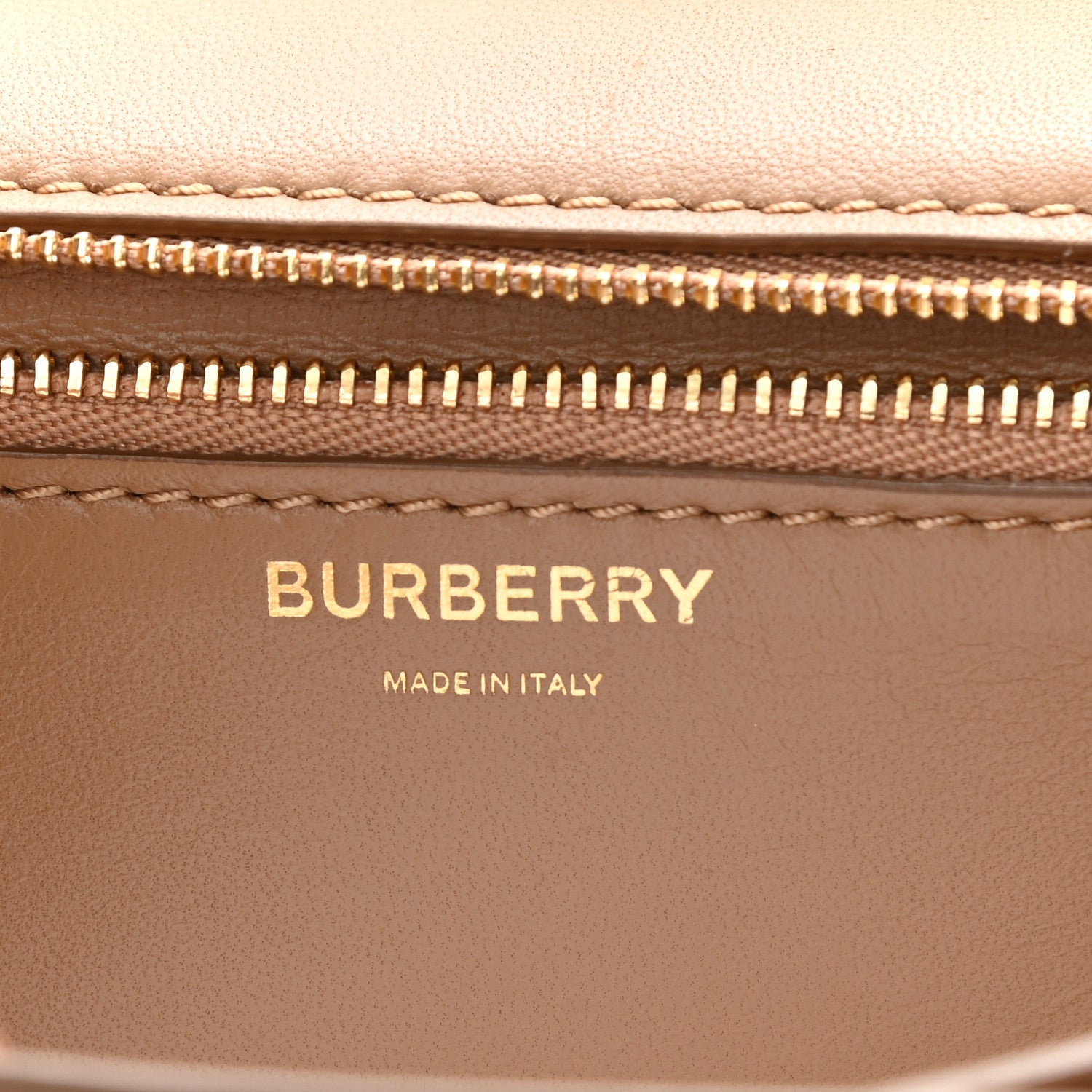 Burberry Calfskin Monogram Embossed Small TB Bag Light Camel 11 of 16