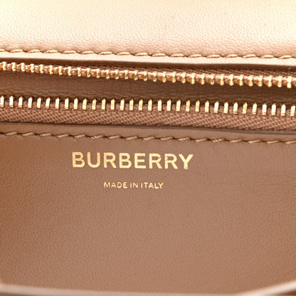Burberry Calfskin Monogram Embossed Small TB Bag Light Camel 11 of 16