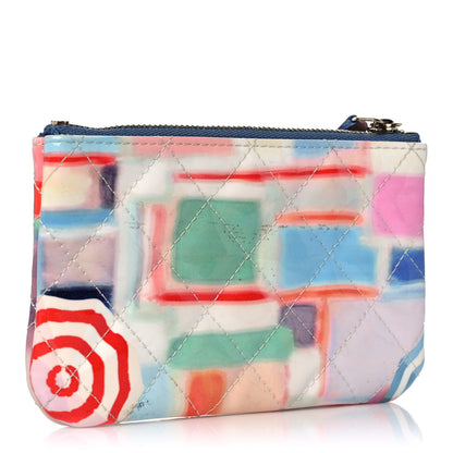 Chanel Patent Calfskin Printed Quilted Small Cosmetic Case Multicolor 3 of 10