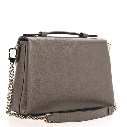Gucci Dollar Calfskin Interlocking G Top Handle Shoulder Bag Loess 3 of 10