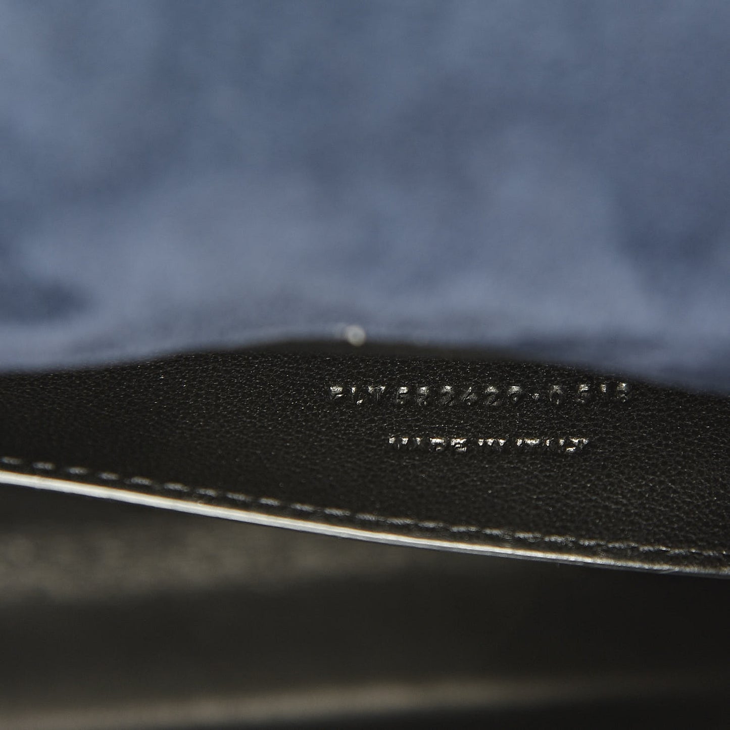 Suede Sulpice Monogram Medium Shoulder Bag Navy