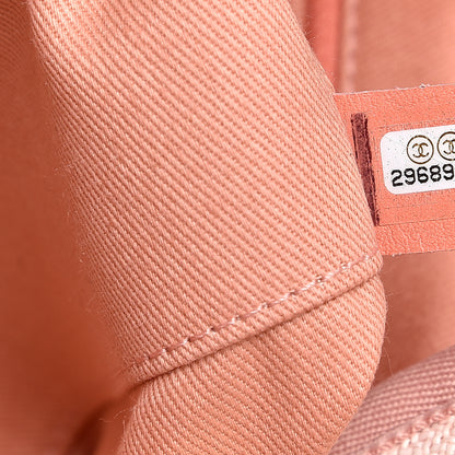 Chanel Straw Raffia Calfskin Striped Medium Deauville Tote Light Pink 6 of 11