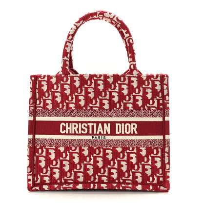 Christian Dior Oblique Small Book Tote Burgundy Multicolor 1 of 9