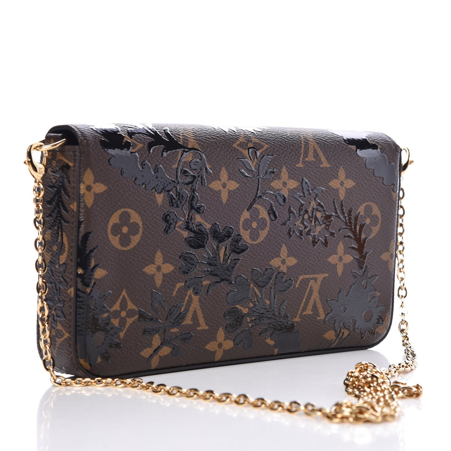 Monogram Blossom Pochette Felicie Chain Wallet Black