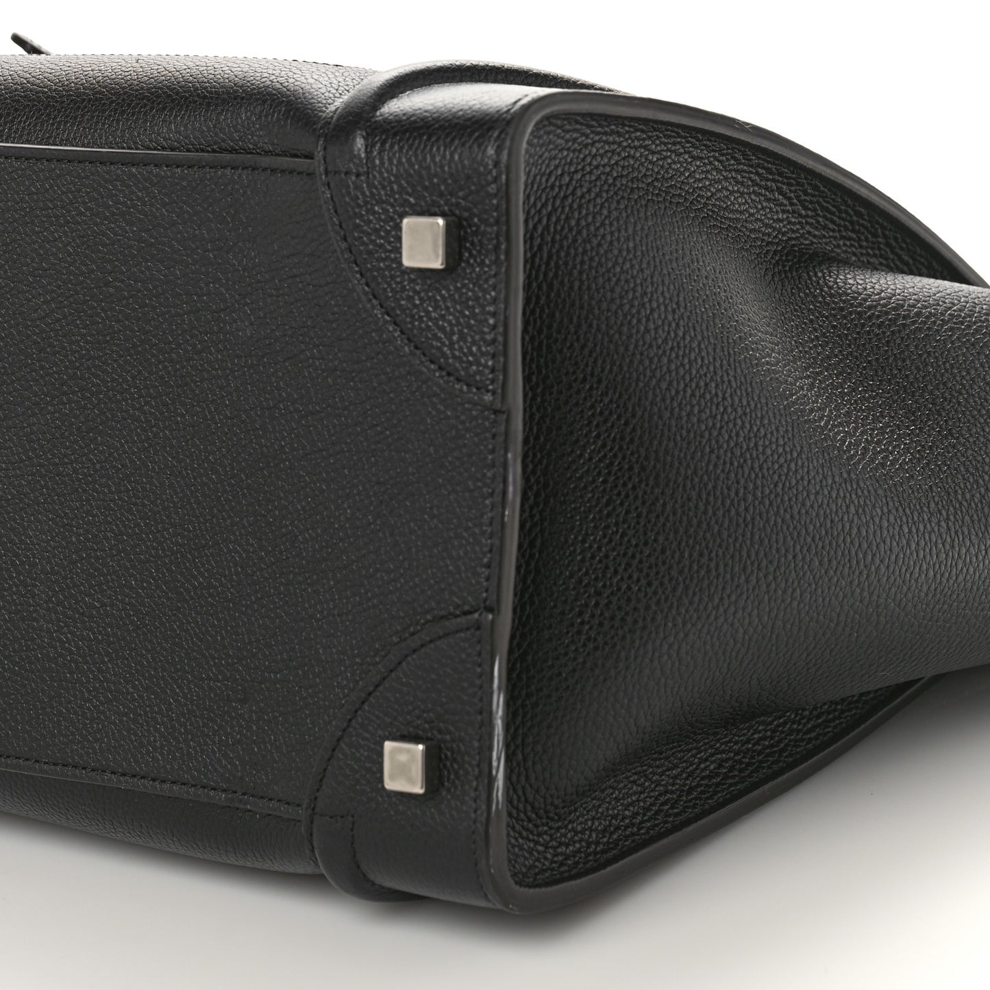 Drummed Calfskin Mini Luggage Black