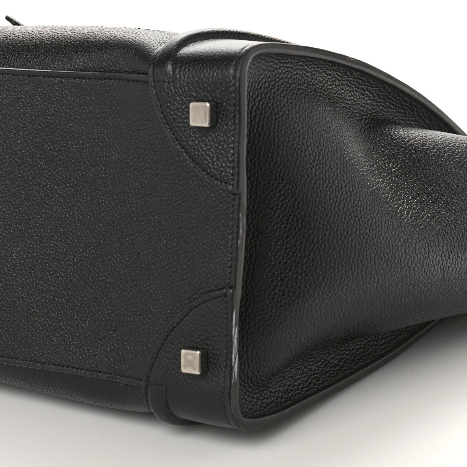 Celine Drummed Calfskin Mini Luggage Black 8 of 9