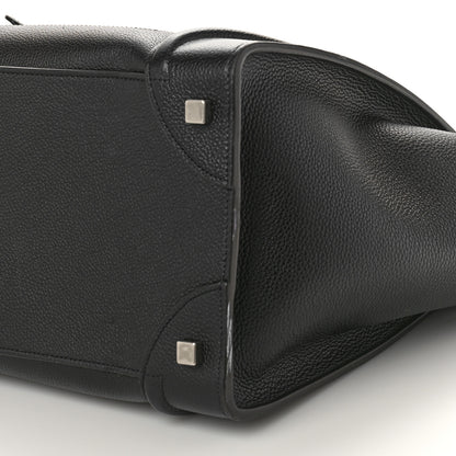 Celine Drummed Calfskin Mini Luggage Black 8 of 9