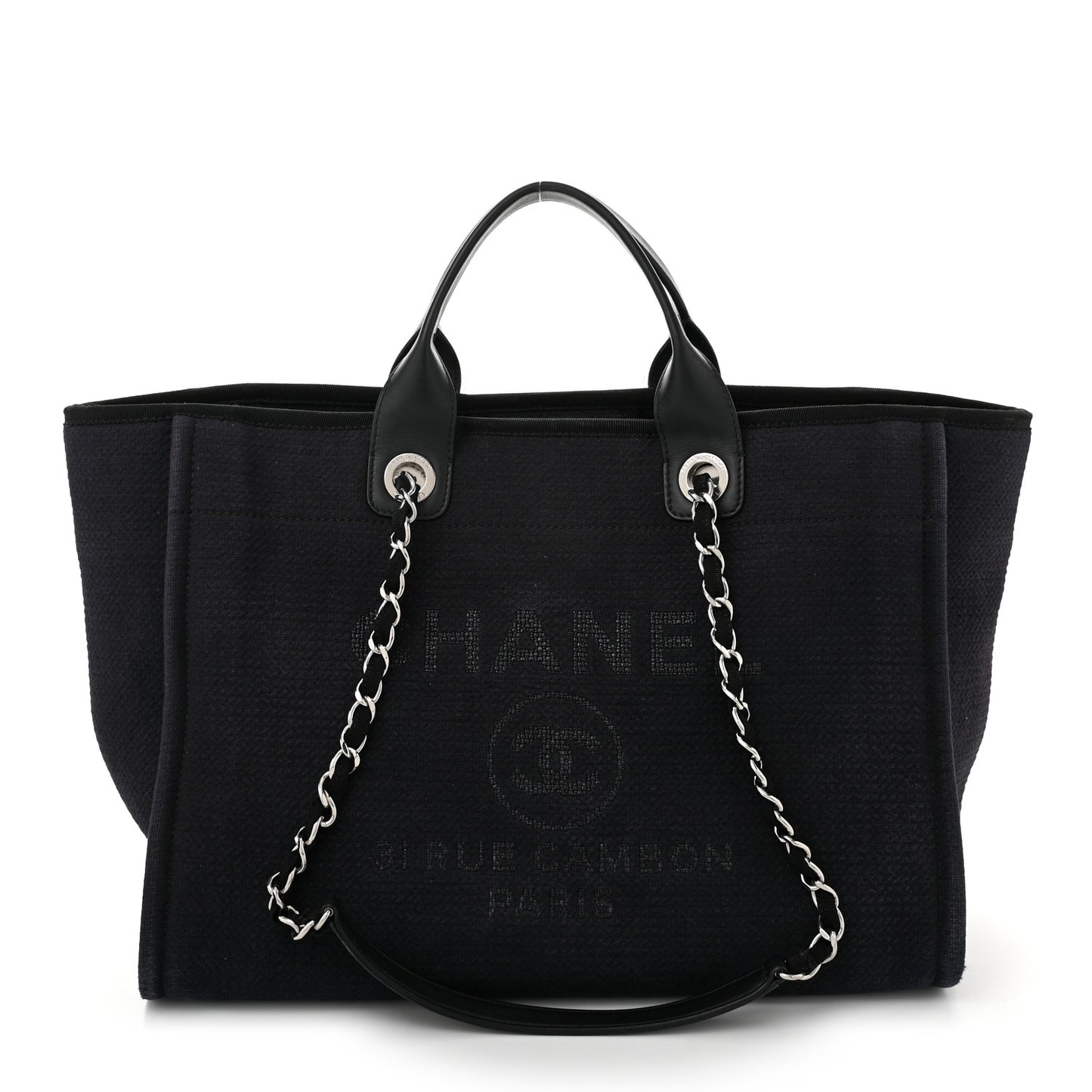 Mixed Fibers Medium Deauville Tote Dark Blue