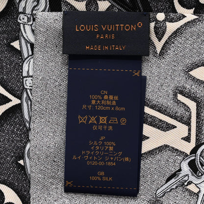 Louis Vuitton Silk Monogram Jacquard Denim Bandeau Gris 3 of 4