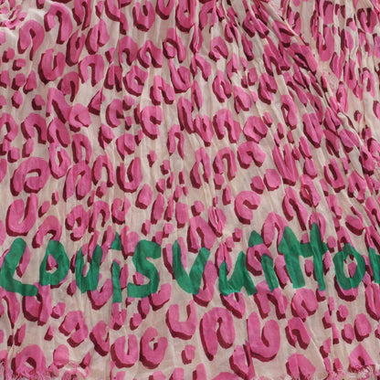Louis Vuitton Cotton Leopard Pareo Blanc Corail 1 of 6