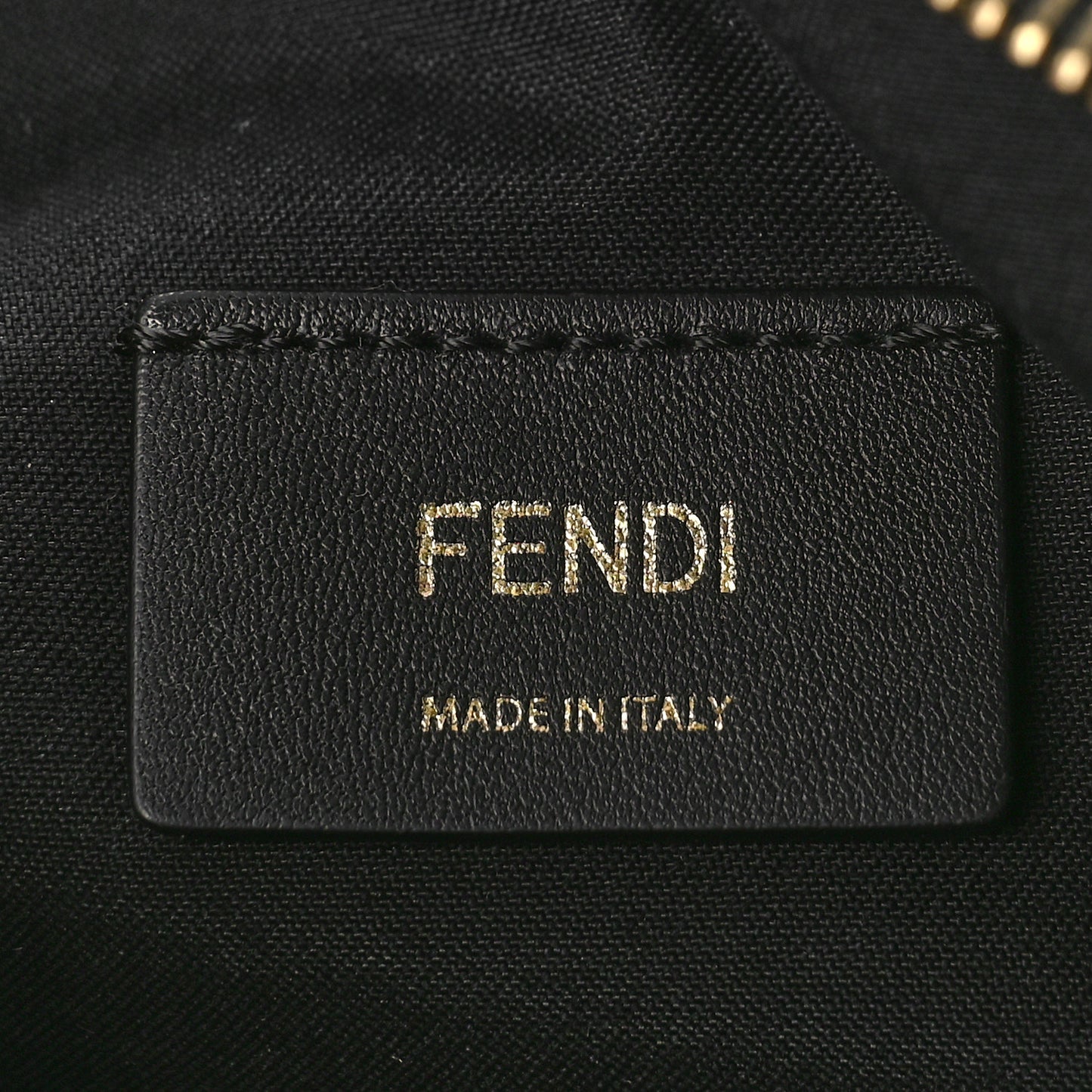 Glazed Fabric Vitello Century FF 1974 Stamp Patch Mini Camera Case Mogano Panna Black