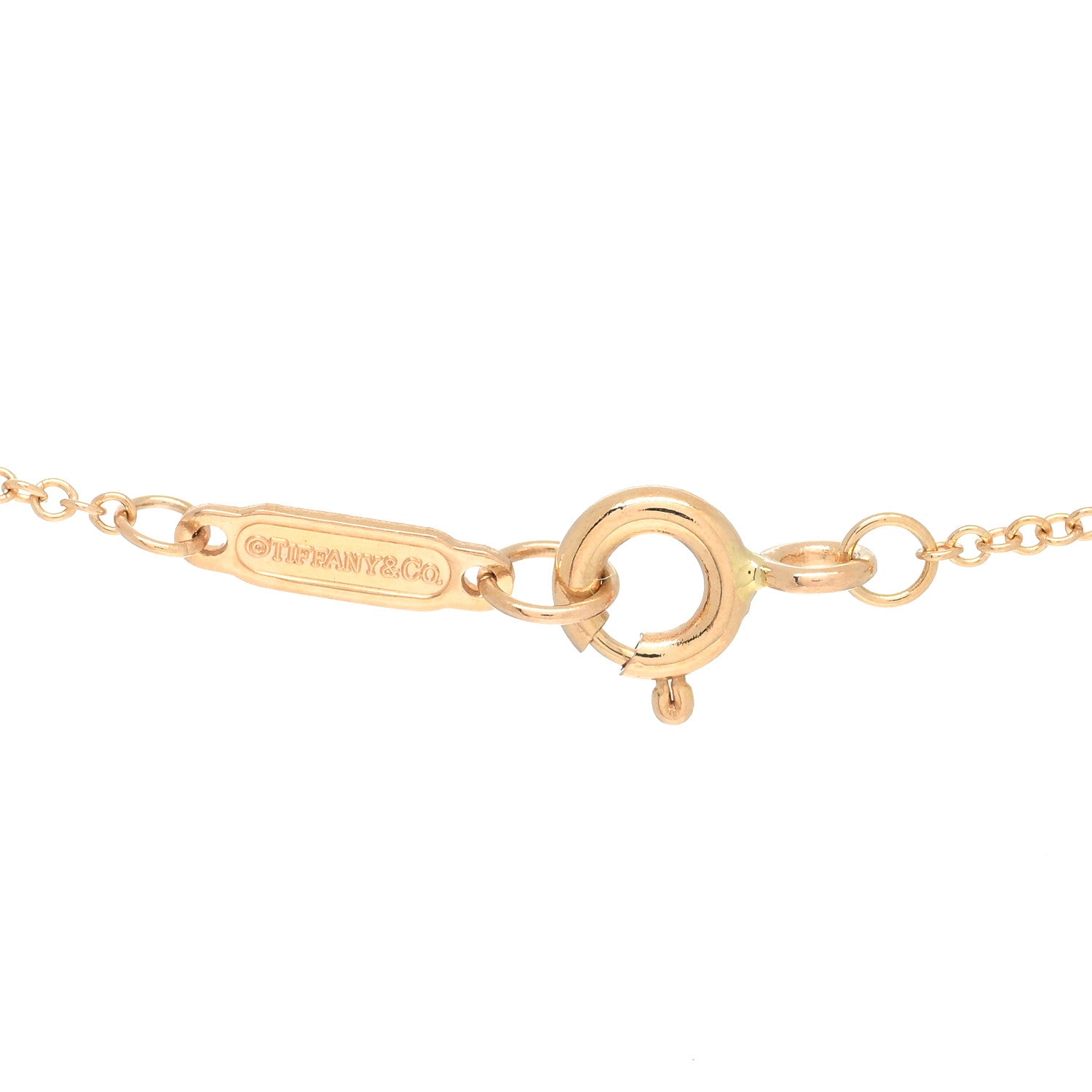 Tiffany 18K Rose Gold Diamond Mini Victoria Necklace 4 of 4