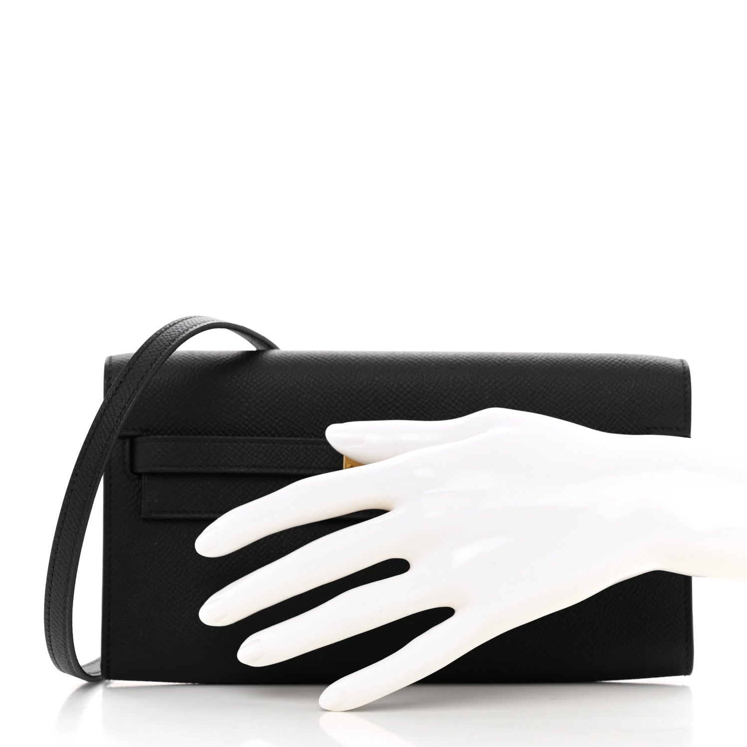 Hermes Epsom Kelly Wallet To Go Black 2 of 7