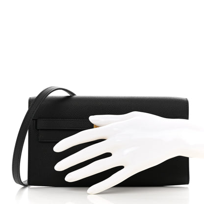 Hermes Epsom Kelly Wallet To Go Black 2 of 7