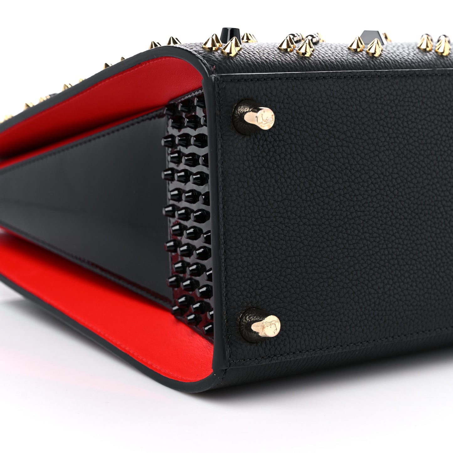 Calfskin Spikes Loubinthesky Medium Paloma Black Multimetal
