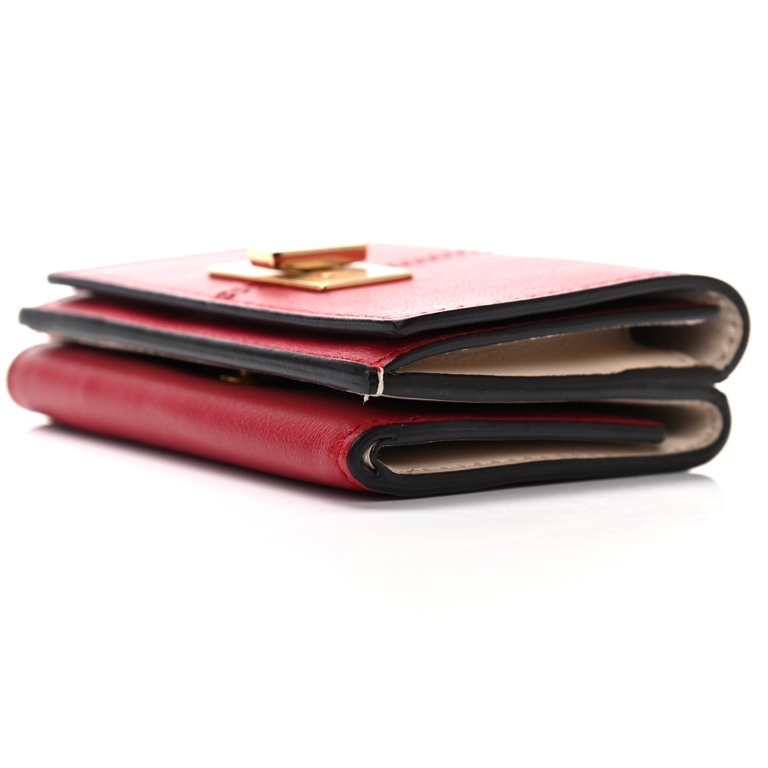 Fendi Vitello Grace Peekaboo Micro Tri-Fold Wallet Fragola 11 of 12