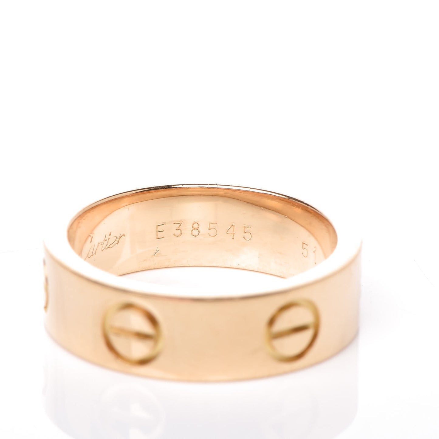 18K Yellow Gold 5.5mm LOVE Ring 51 5.75
