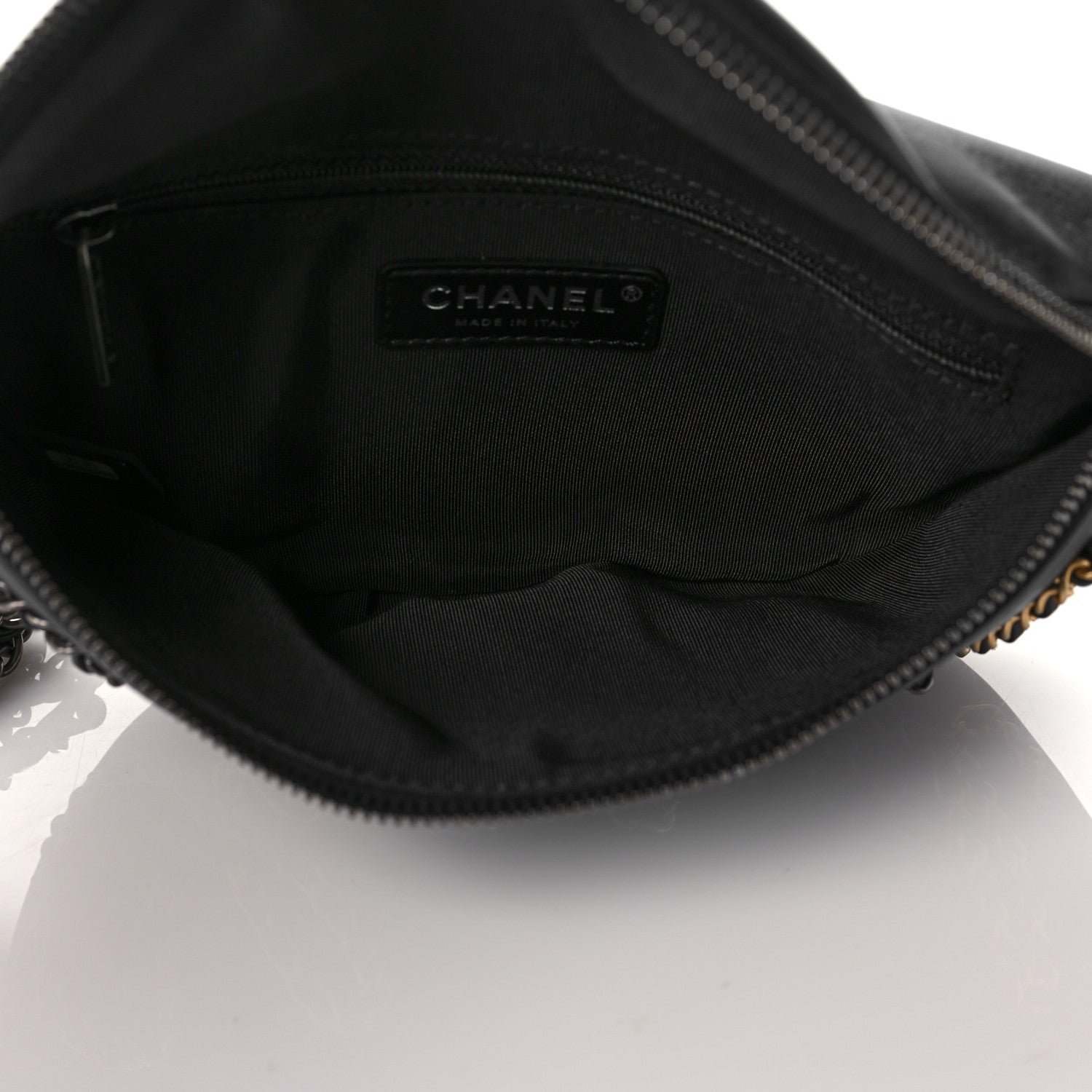 Chanel Calfskin Chain 20s Signe Waist Bag Black 5 of 9