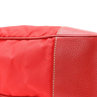 Prada Nylon Tessuto Vitello Daino Pushlock Bag Fuoco 10 of 10