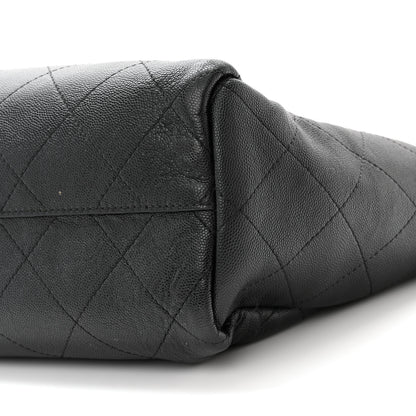 Chanel Caviar Stitched Large Lady Coco Shopping Tote Black 10 of 14