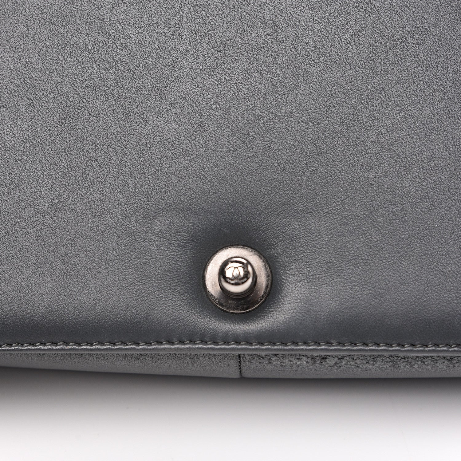 Chanel Lambskin Quilted New Medium Boy Flap Grey 16 of 16