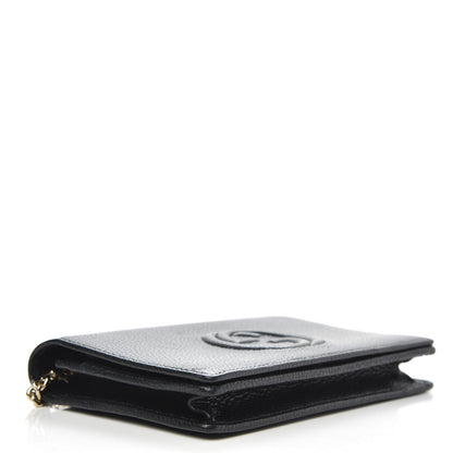Gucci Pebbled Calfskin Soho Wallet on Chain Black 4 of 10