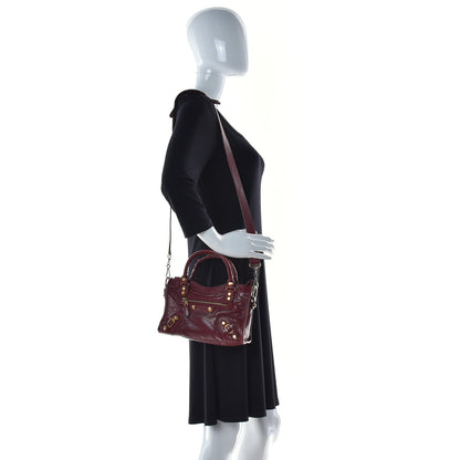 Balenciaga Agneau Giant 12 Gold Hardware Mini City Rouge Cerise 2 of 16
