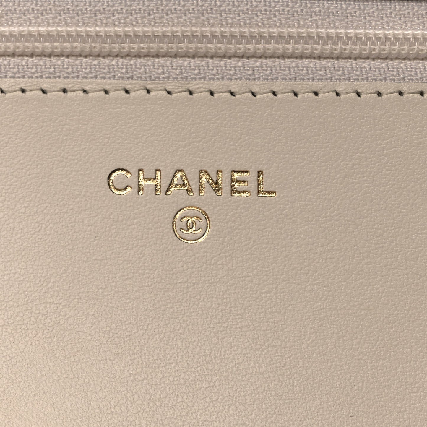 Caviar Quilted Vintage Mademoiselle Wallet On Chain WOC Beige