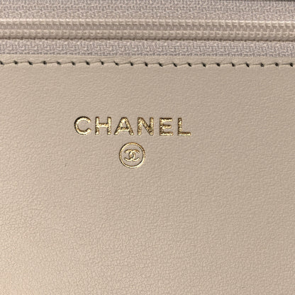 Chanel Caviar Quilted Vintage Mademoiselle Wallet On Chain WOC Beige 6 of 9