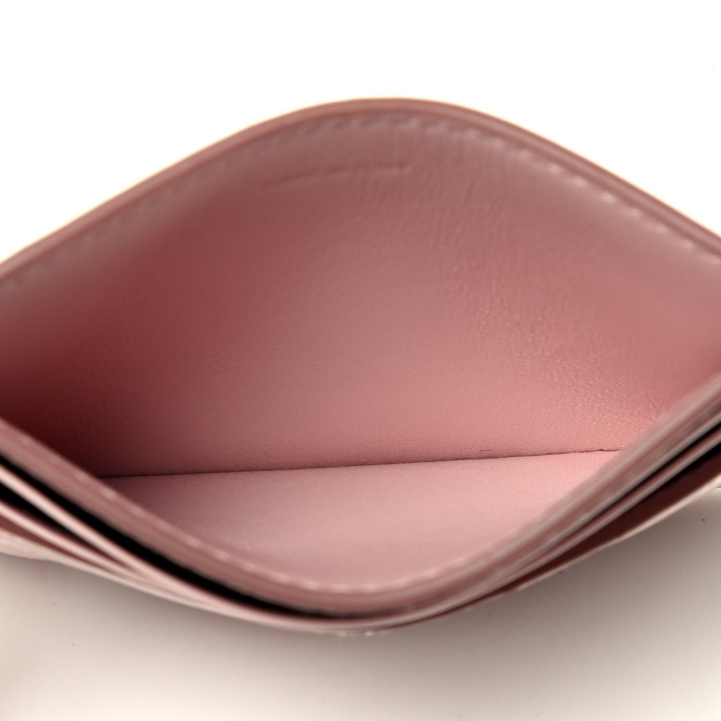 Goatskin Diamond Quilted GV3 Card Holder Pink
