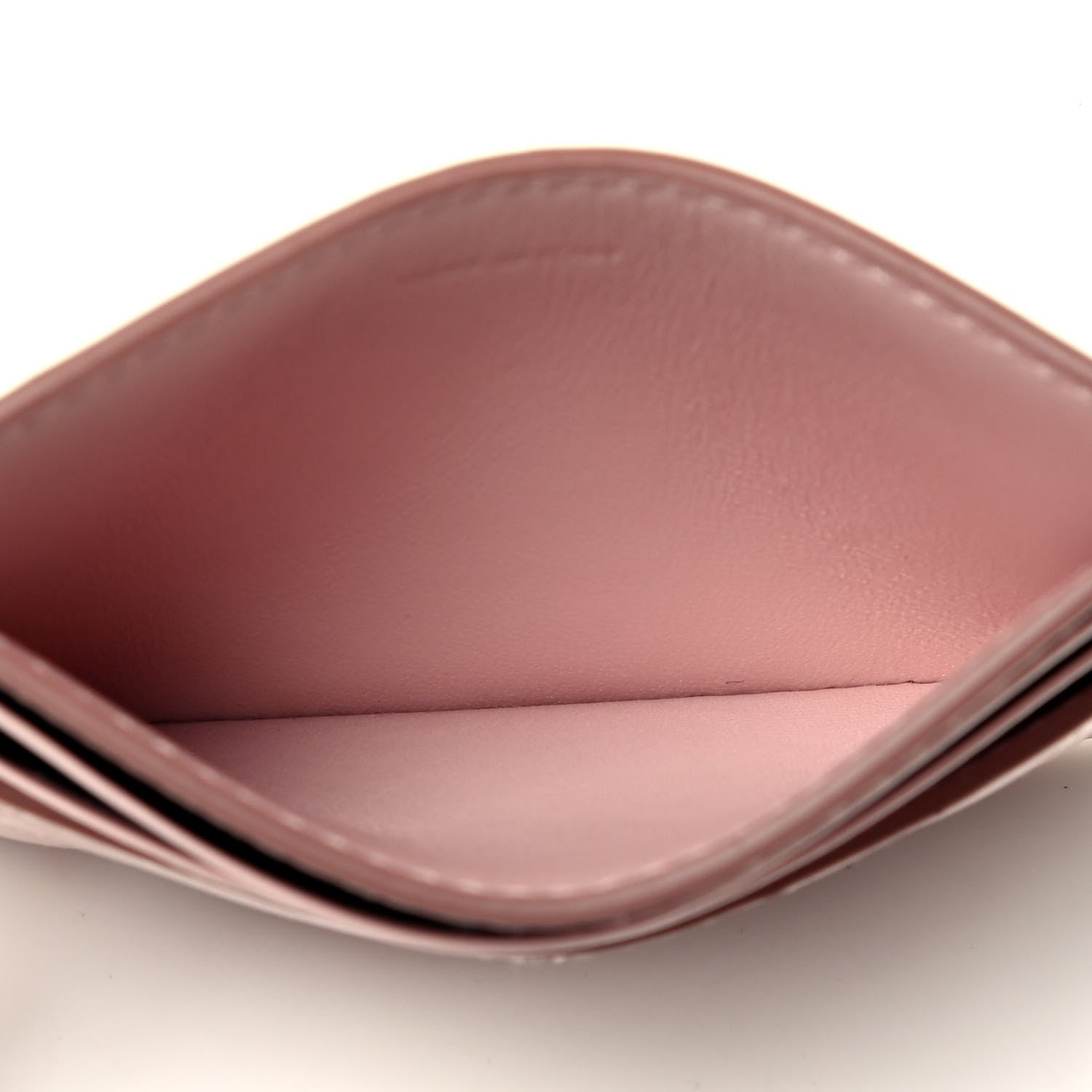 Givenchy Goatskin Diamond Quilted GV3 Card Holder Pink 4 of 4