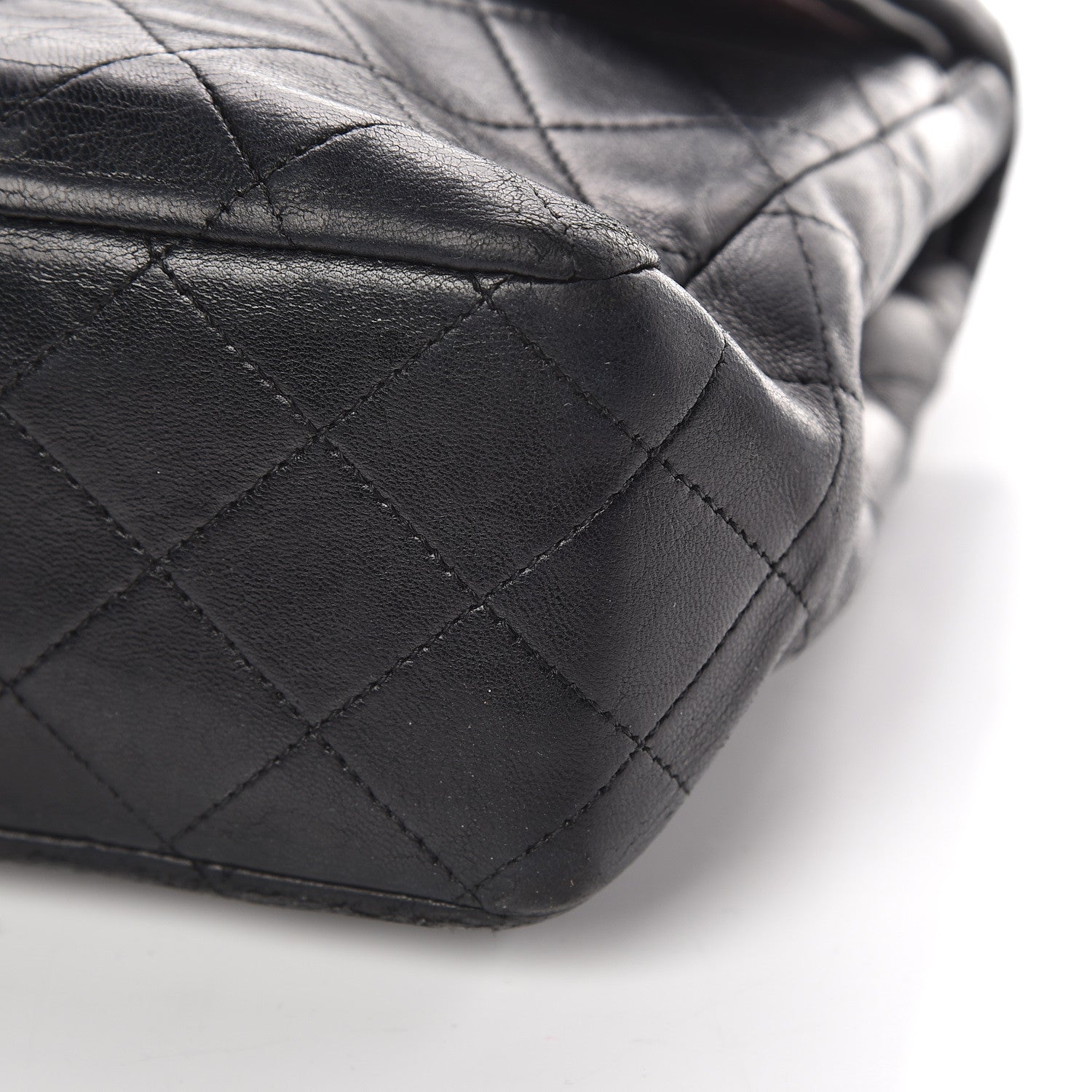 Chanel Lambskin Quilted Medium Double Flap Black 25 of 27