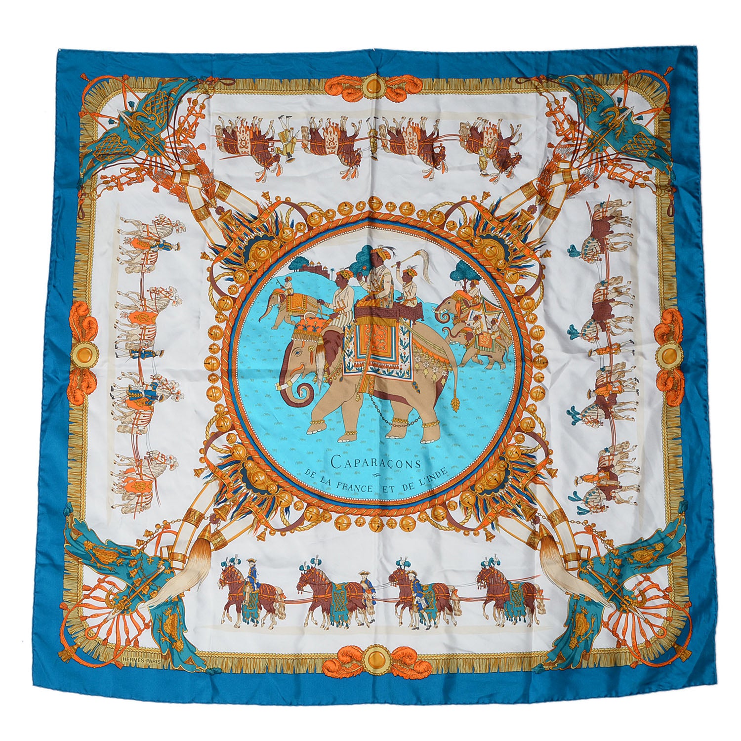 Hermes Silk Caparacons De La France Et De L'inde Scarf 90 2 of 5