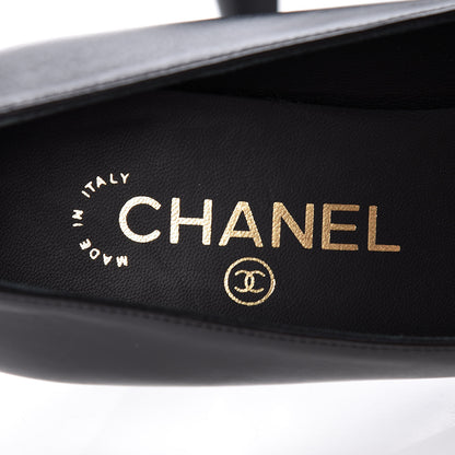 Chanel Lambskin Grosgrain Cap Toe Pumps 38 Black 7 of 10