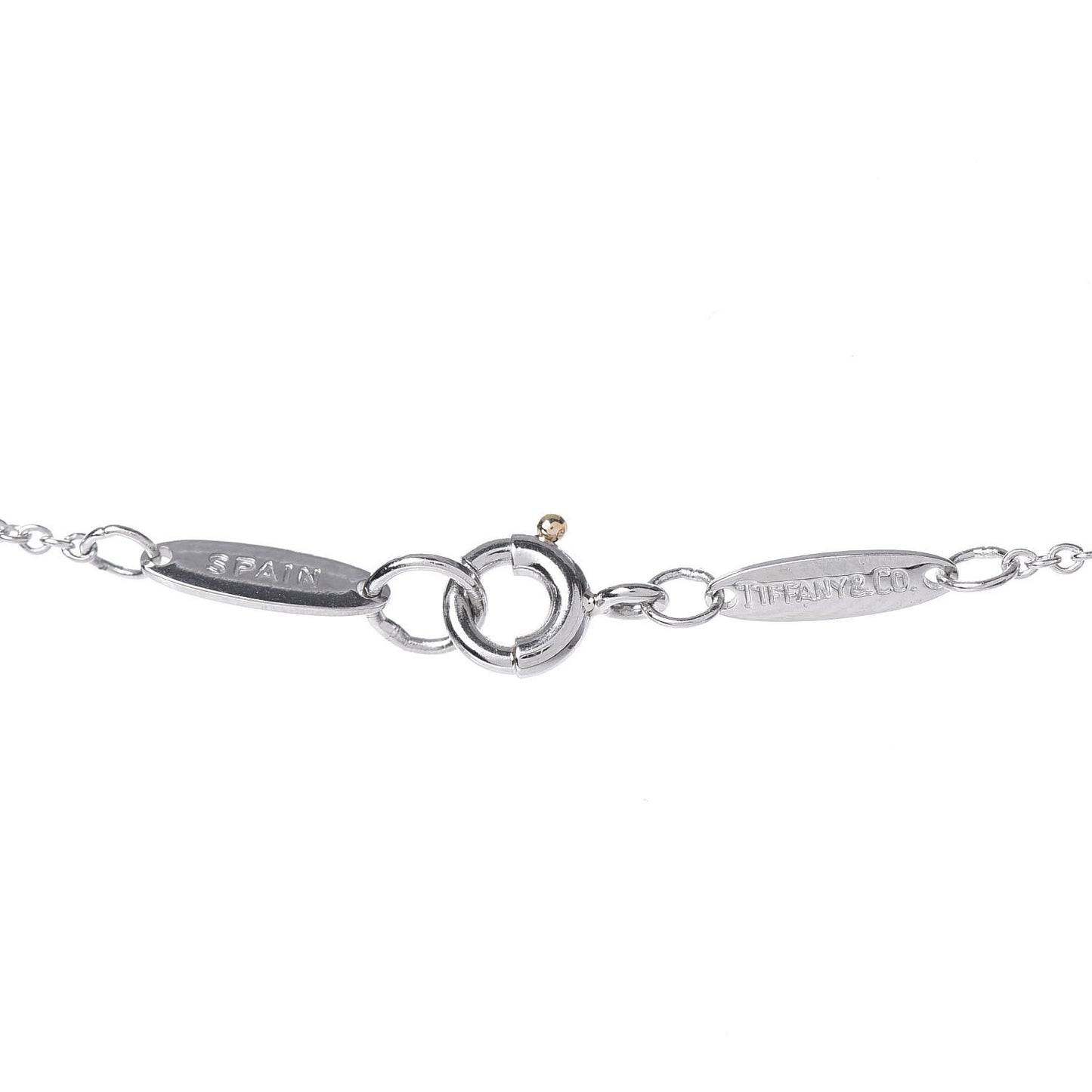 Platinum Diamond 16mm Elsa Peretti Open Heart Pendant Necklace