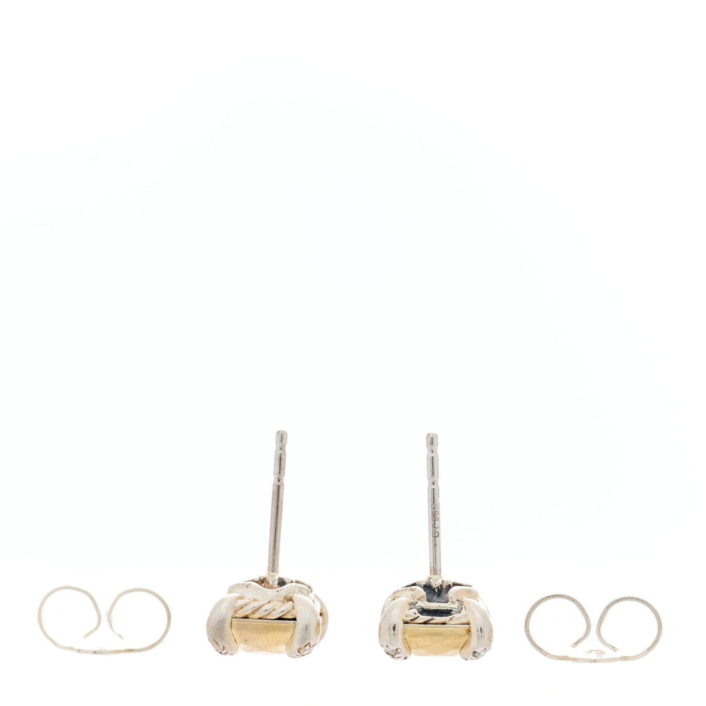 Sterling Silver 18K Yellow Gold Diamond Chatelaine Triple Drop Earrings