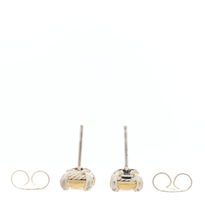 David Yurman Sterling Silver 18K Yellow Gold Diamond Chatelaine Triple Drop Earrings 5 of 6