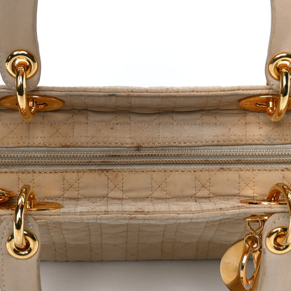 Christian Dior Nylon Cannage Medium Lady Dior Beige 6 of 7