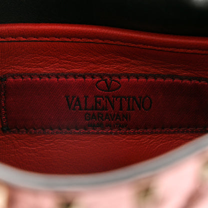Valentino Garavani Metallic Wrinkled Lambskin Small Rockstud Spike Shoulder Bag Lipstick 6 of 9