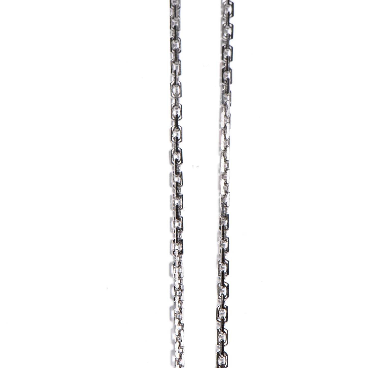 18K White Gold Diamond Lariat Slide Pendant Necklace