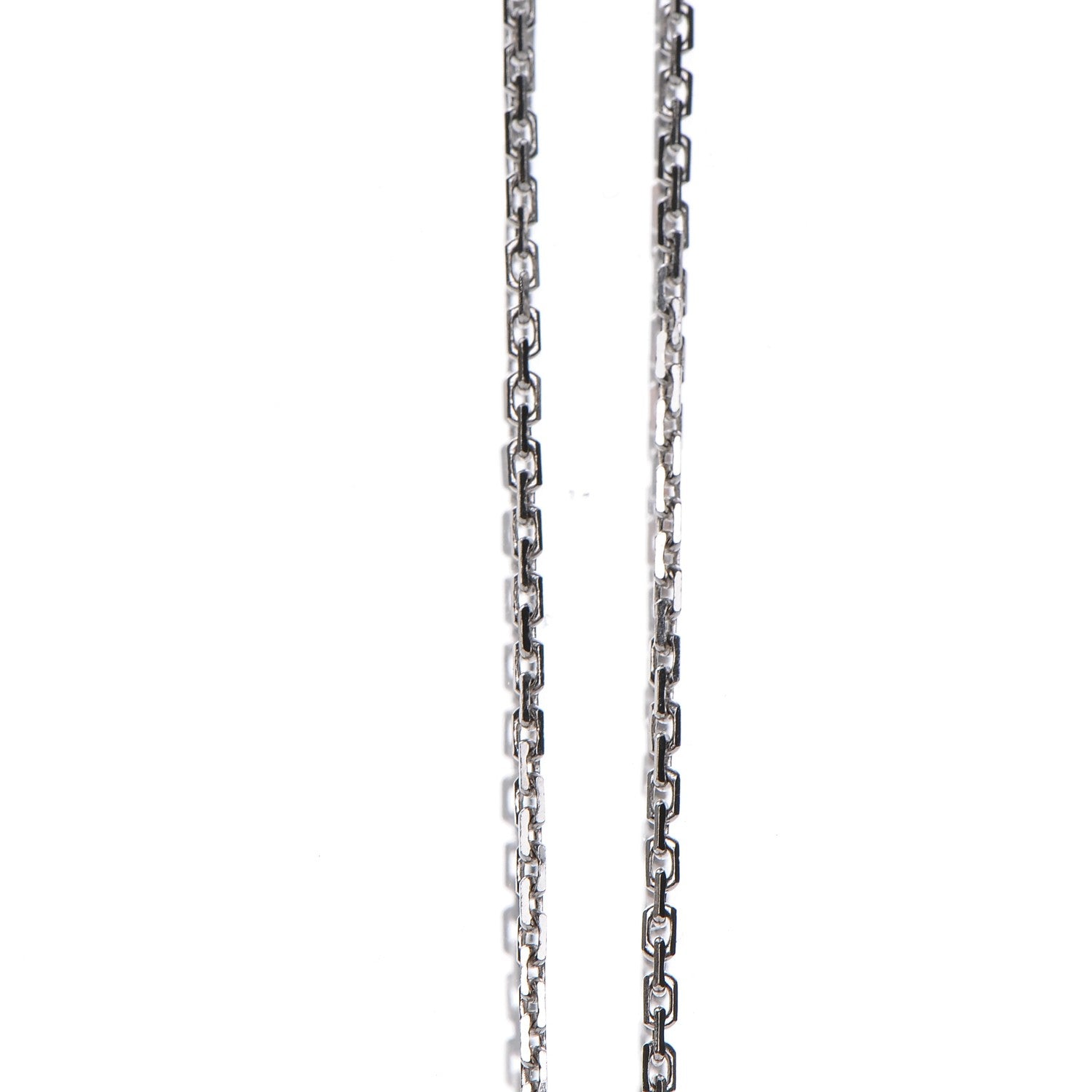 Cartier 18K White Gold Diamond Lariat Slide Pendant Necklace 7 of 9