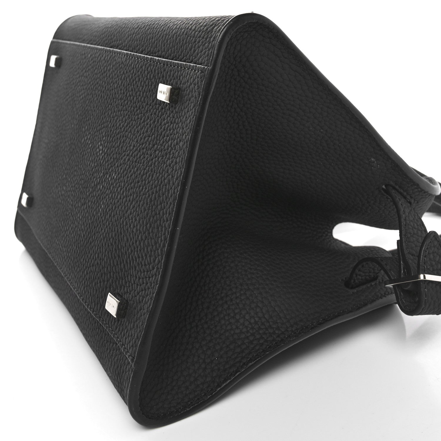 The Row Grained Calfskin Soft Margaux 10 Bag Black 7 of 7