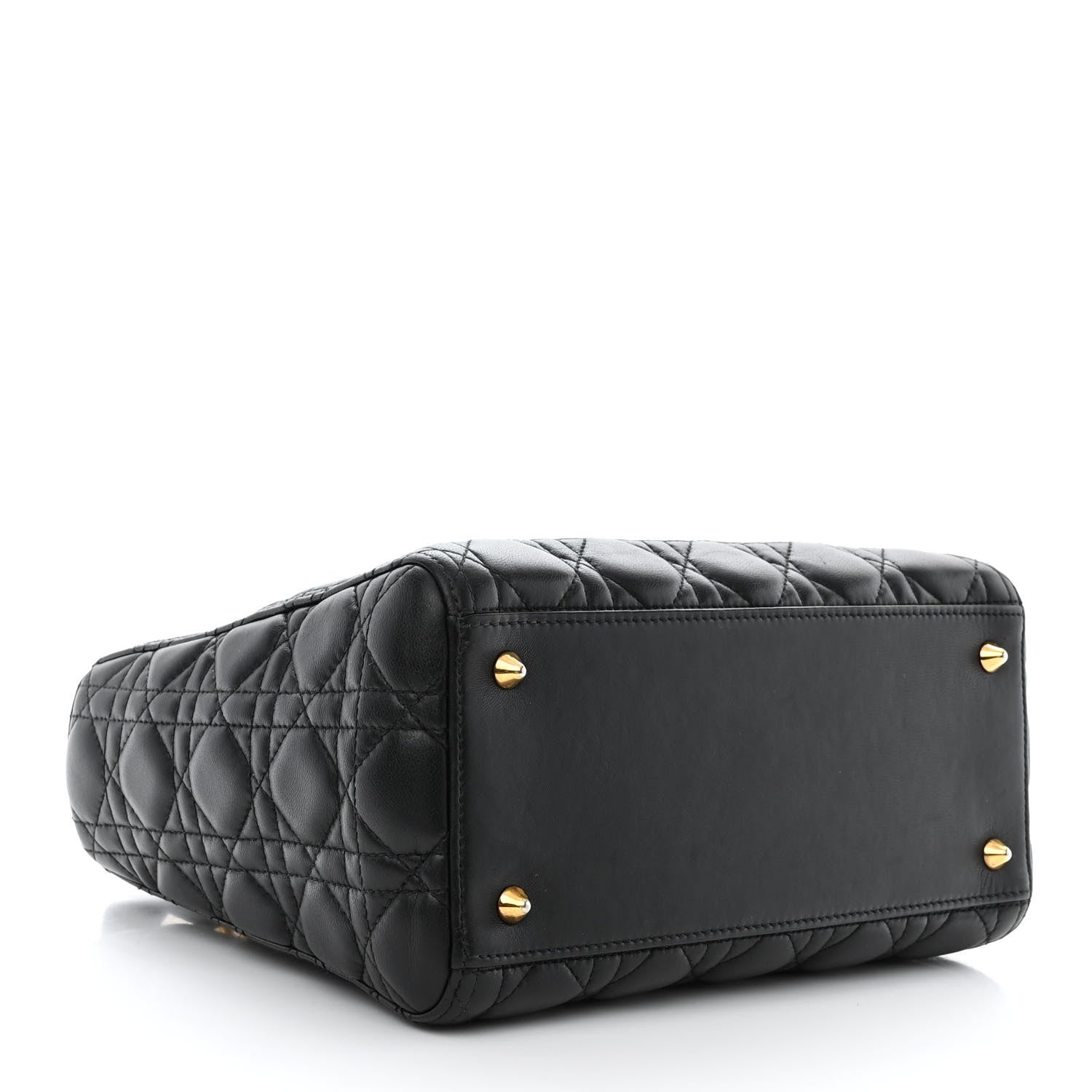 Christian Dior Lambskin Cannage Medium Lady Dior Black 4 of 11