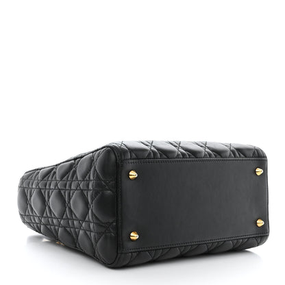 Christian Dior Lambskin Cannage Medium Lady Dior Black 4 of 11