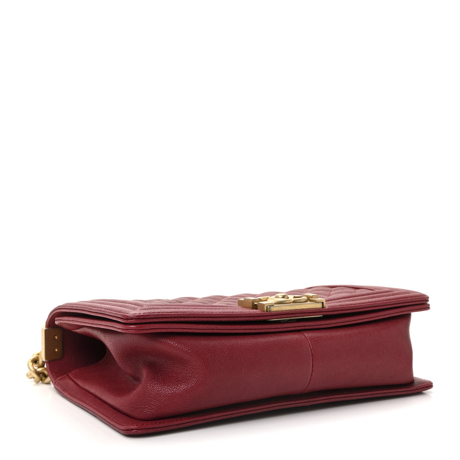 Chanel Caviar Quilted Medium Boy Flap Burgundy 4 of 11