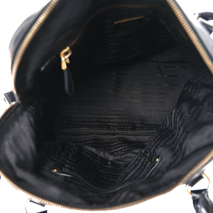 Prada Tessuto Nylon Calfskin Dome Satchel Black 5 of 10