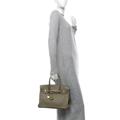 Hermes Taurillon Clemence Birkin 30 Sauge 2 of 12