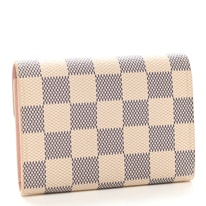 Louis Vuitton Damier Azur Rosalie Coin Purse Rose Ballerine 3 of 8