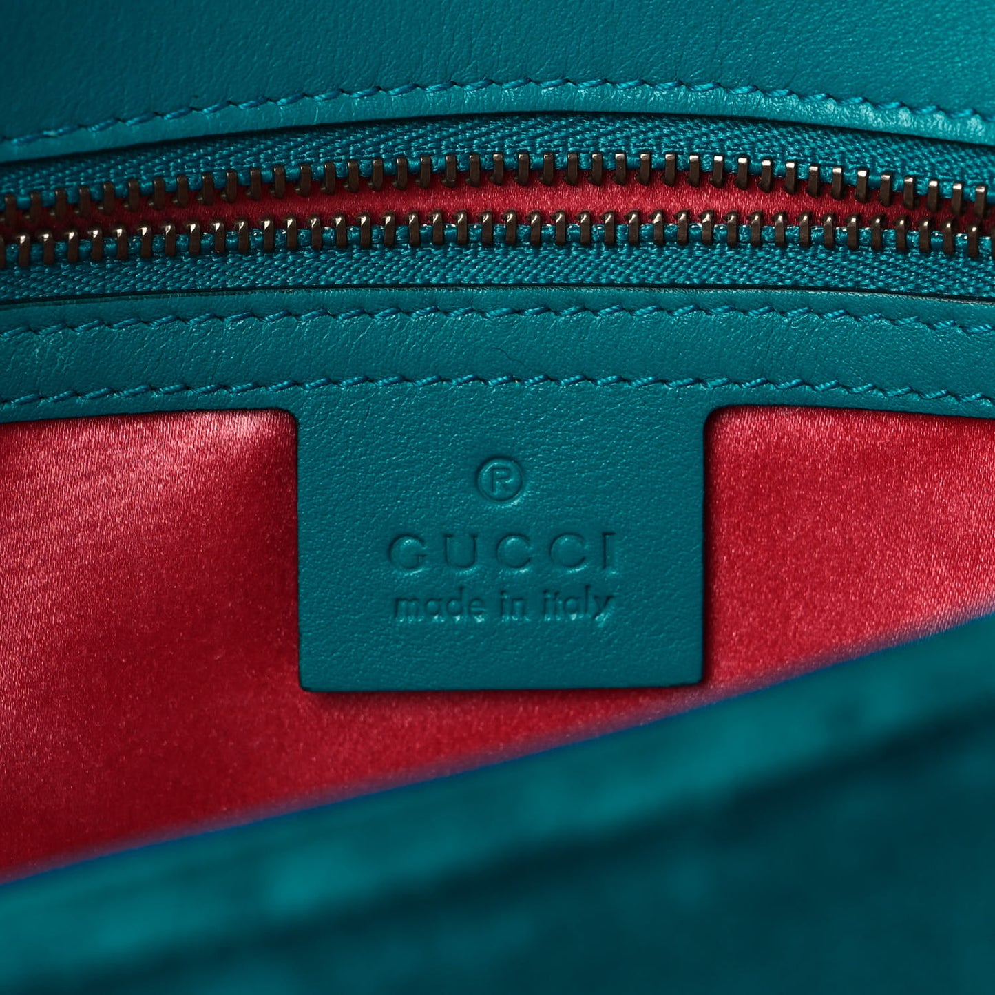 Velvet Matelasse Small GG Marmont Shoulder Bag Pavone Cyan
